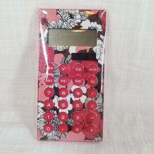 Vera Bradley Mocha Rouge New In Original Package Rare Retired Print Calculator